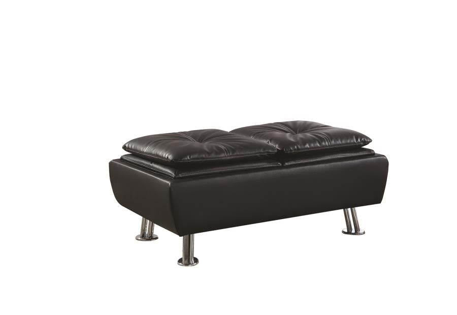 Dilleston - Dilleston Storage Ottoman with Removable Trays Black