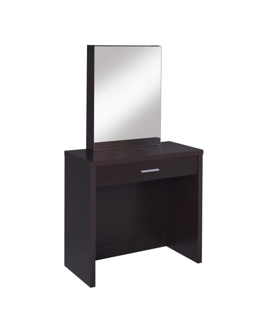 Harvey - Harvey 2-piece Vanity Set with Lift-Top Stool Cappuccino