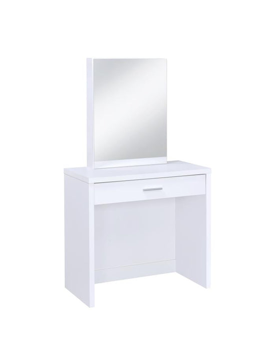 Harvey - Harvey 2-piece Vanity Set with Lift-Top Stool White