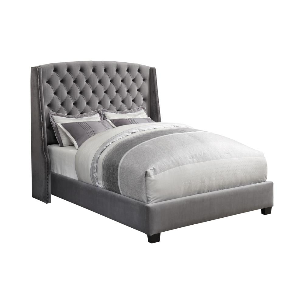 Pissarro - Pissarro California King Tufted Upholstered Bed Grey