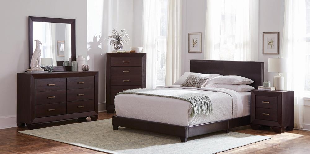 Dorian - Dorian 5-piece Twin Bedroom Set Brown and Dark Cocoa