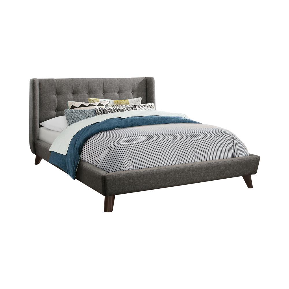Carrington - Carrington Button Tufted Full Bed Grey