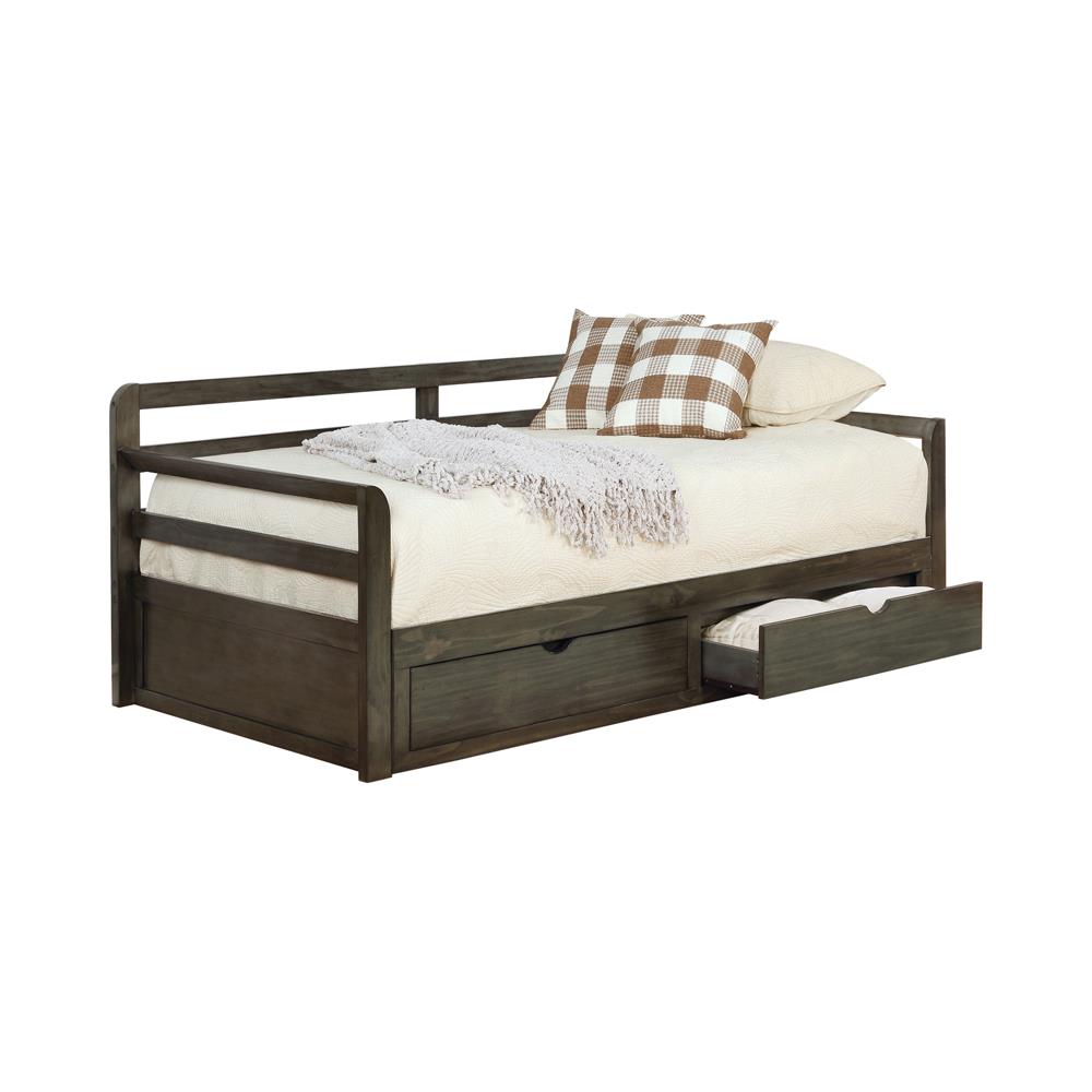 Sorrento - Sorrento 2-drawer Twin Daybed with Extension Trundle Grey