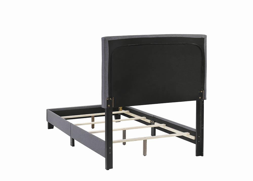 Mapes - Mapes Tufted Upholstered Twin Bed Grey