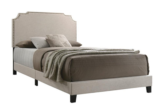 Tamarac - Tamarac Upholstered Nailhead Eastern King Bed Beige