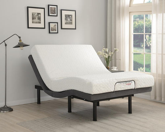 Negan - Negan Twin XL Adjustable Bed Base Grey and Black