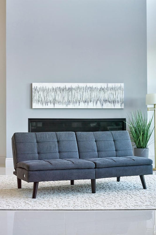 Greeley - Greeley Foldable Split Back Sofa Bed Grey