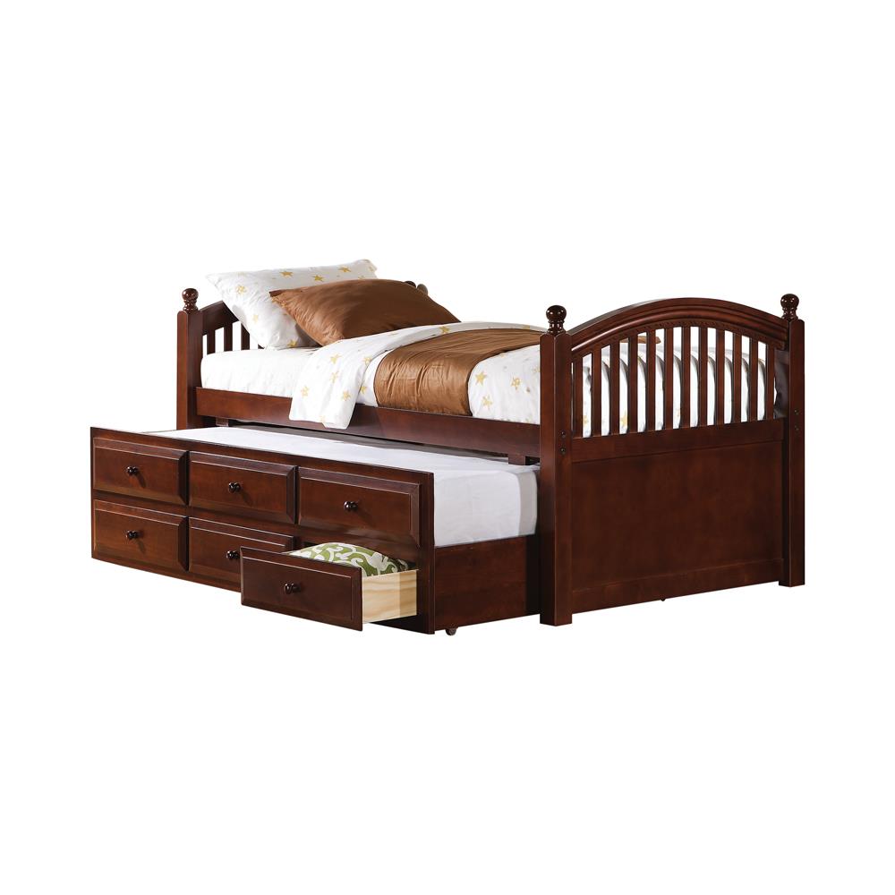 Norwood - Norwood Twin Captain's Bed with Trundle and Drawers Chestnut