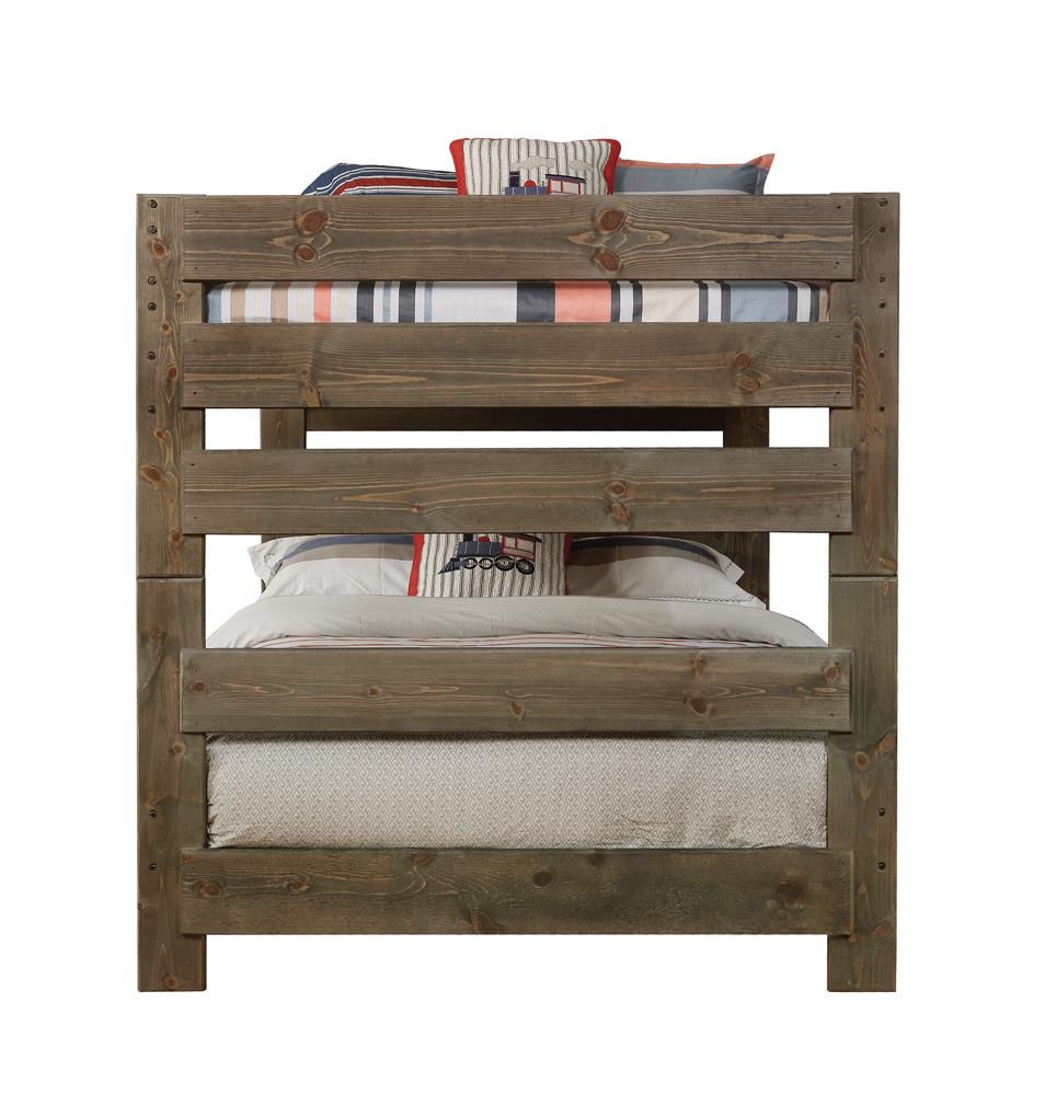 Wrangle Hill - Wrangle Hill Full over Full Bunk Bed Gun Smoke