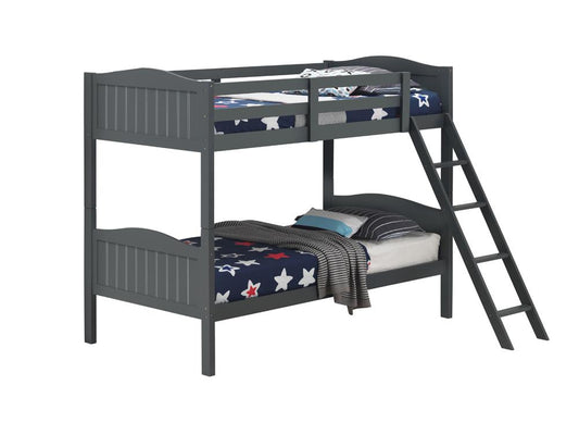 Littleton - Arlo Twin/Twin Bunk Bed with Ladder Grey