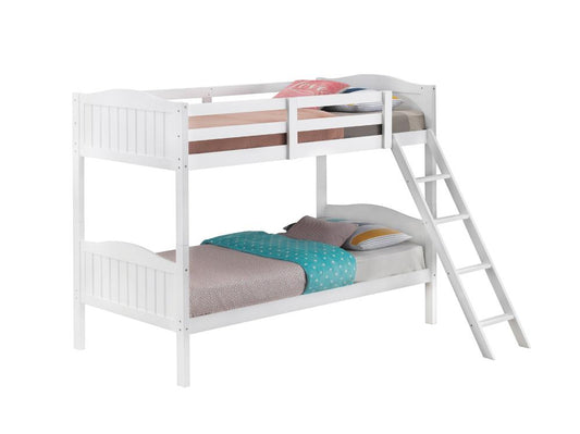 Littleton - Arlo Twin/Twin Bunk Bed with Ladder White