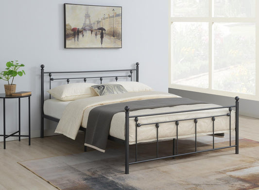 Canon - Canon Metal Slatted Headboard Platform Bed