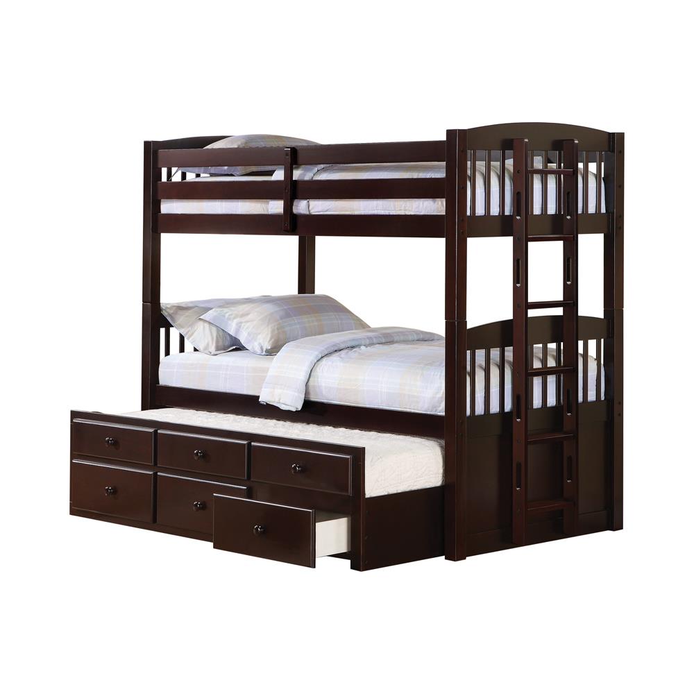 Kensington - Kensington Twin over Twin Bunk Bed with Trundle Cappuccino