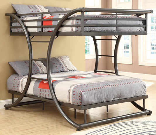 Stephan - Stephan Full over Full Bunk Bed Gunmetal