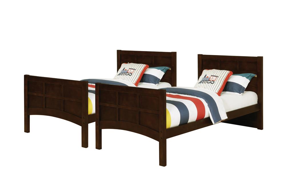 Jasper - Jasper Twin over Twin Bunk Bed with Ladder Cappuccino