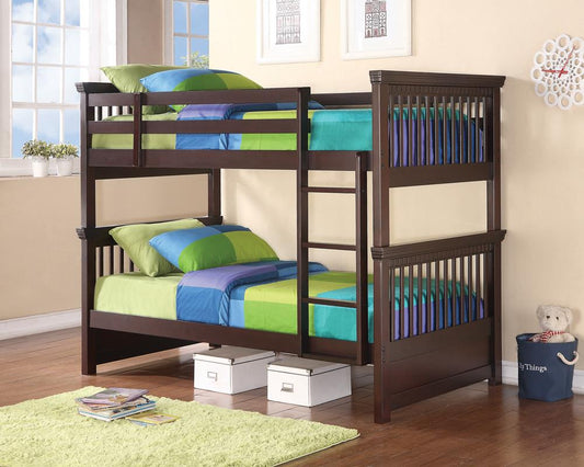 Miles - Miles Twin over Twin Bunk Bed Cappuccino