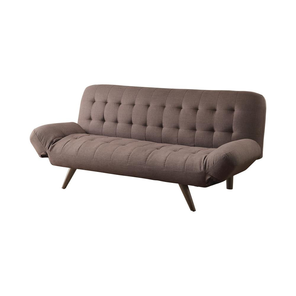 Janet - Janet Tufted Sofa Bed with Adjustable Armrest Milk Grey