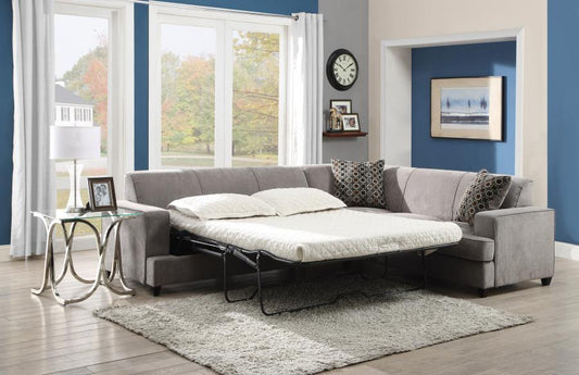 Tess - Tess L-shape Sleeper Sectional Grey