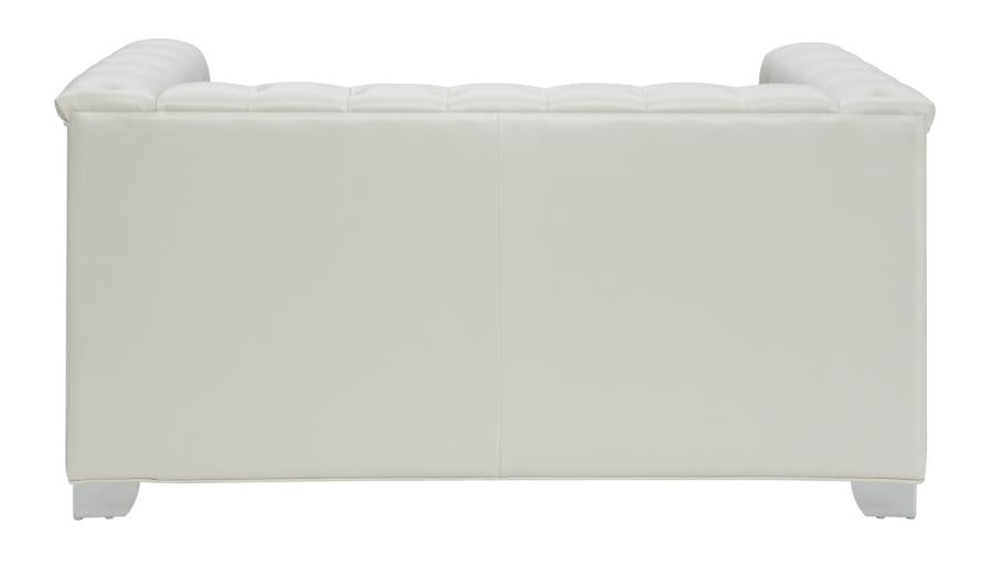 Chaviano - Chaviano Tufted Upholstered Loveseat Pearl White