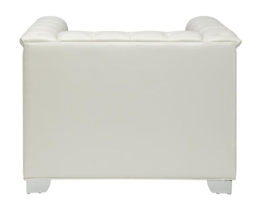 Chaviano - Chaviano Tufted Upholstered Chair Pearl White