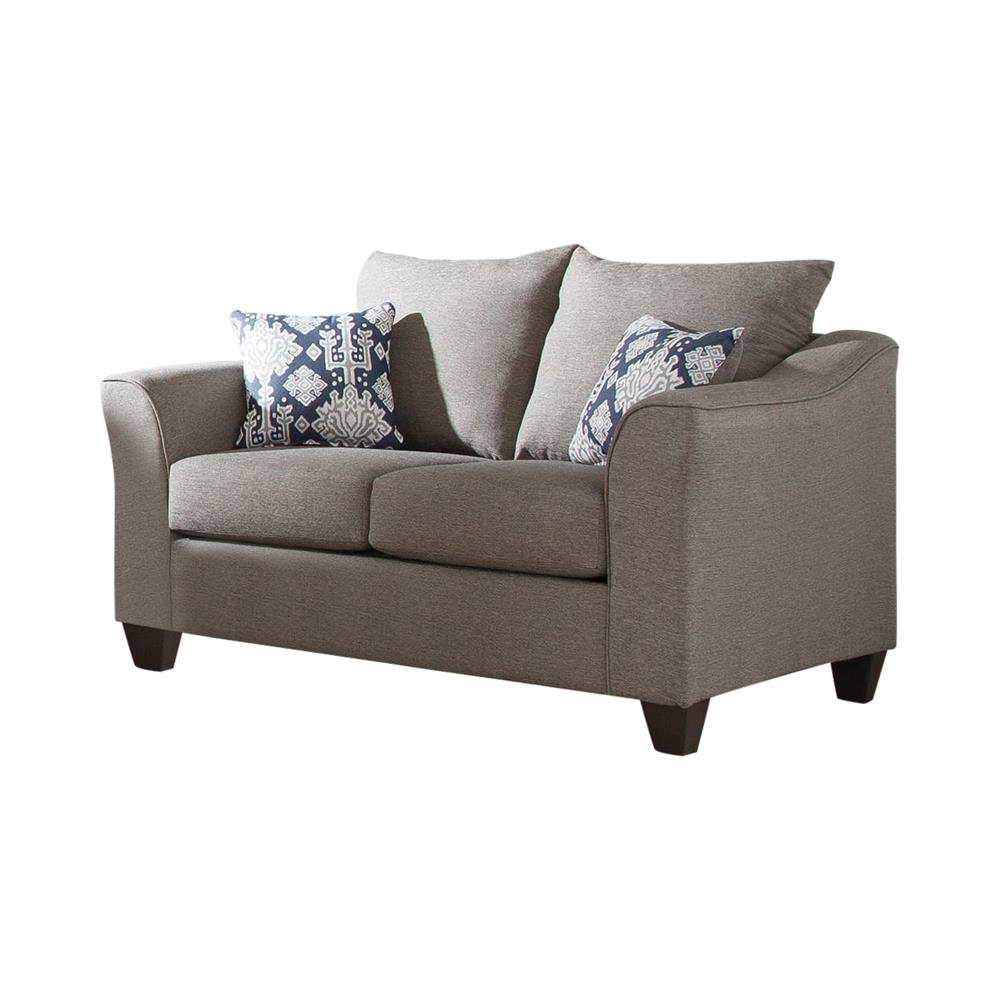 Salizar - Salizar Flared Arm Loveseat Grey