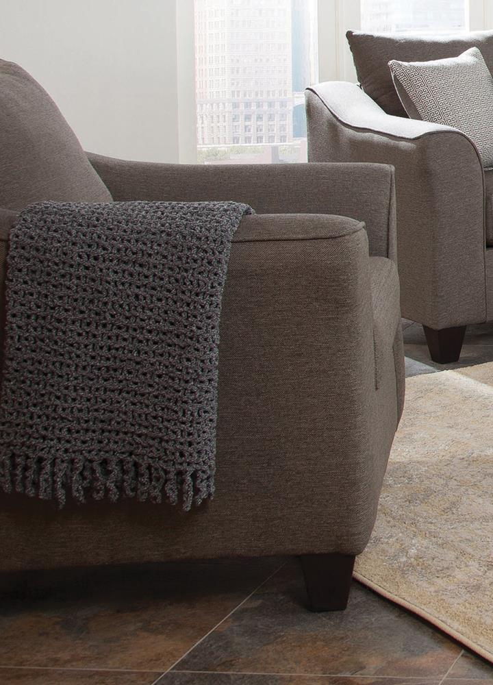 Salizar - Salizar Flared Arm Chair Grey
