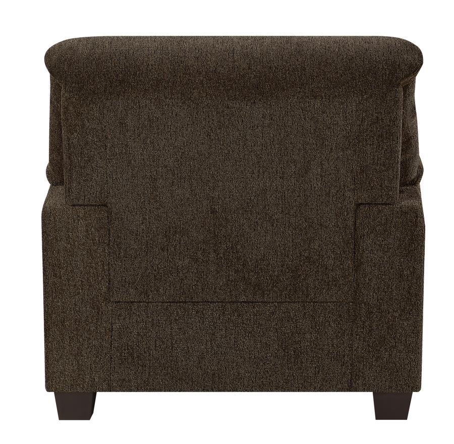 Clemintine - Clemintine Upholstered Chair with Nailhead Trim Brown