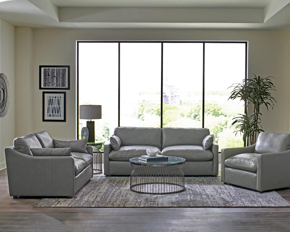 Grayson - Grayson Sloped Arm Upholstered Chair Grey
