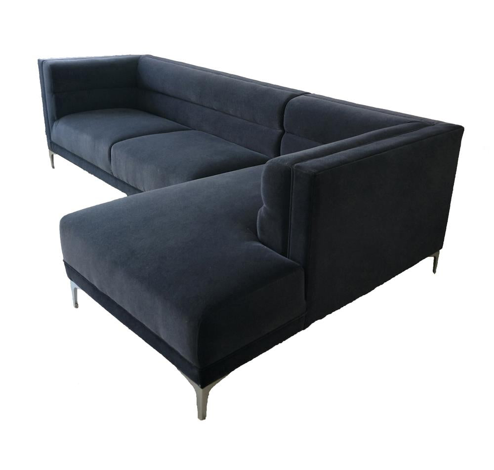 Hetfield - Hetfield Upholstered Channeled Tufted Sectional Indigo