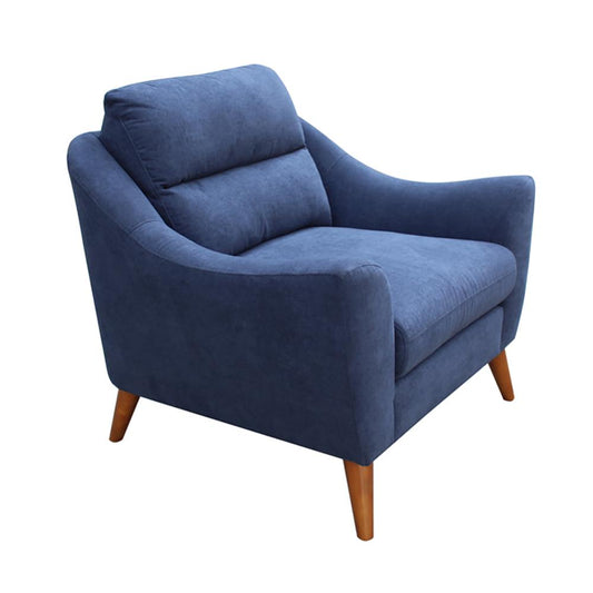 Gano - Gano Sloped Arm Upholstered Chair Navy Blue
