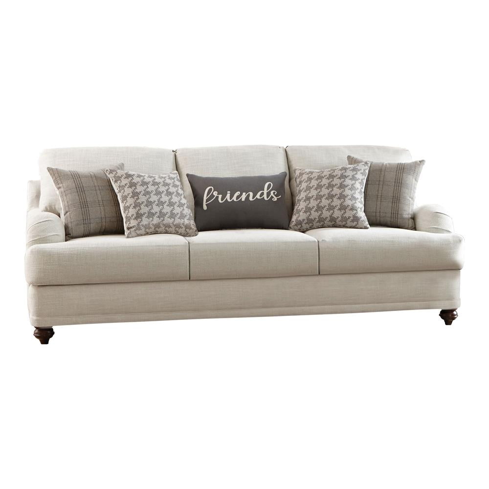 Glenn - Glenn Cushion Back Sofa Light Grey