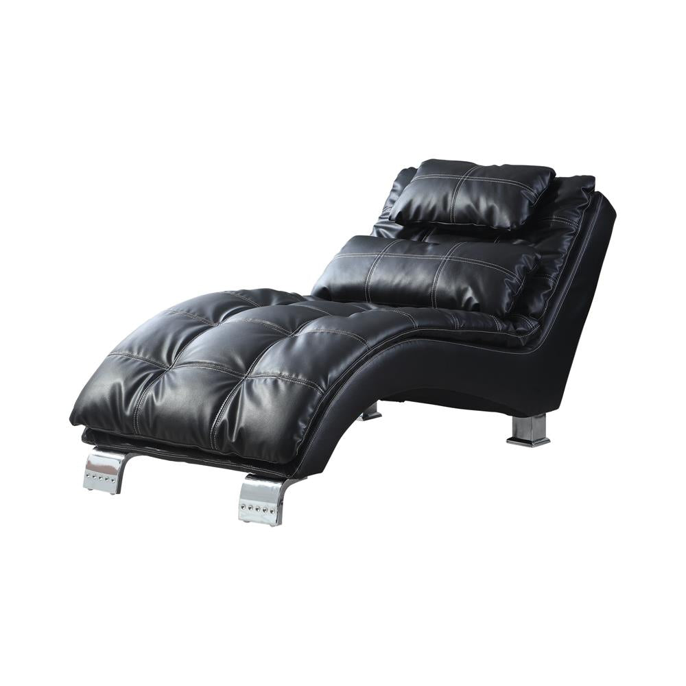 Dilleston - Dilleston Upholstered Chaise Black