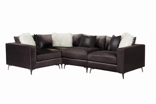 Schwartzman - Schwartzman Removable Cushion Armless Chair Charcoal