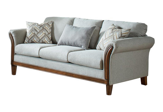 Roxanne - Roxanne Upholstered Flared Arm Sofa Platinum