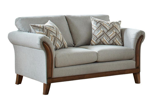 Roxanne - Roxanne Upholstered Flared Arm Loveseat Platinum