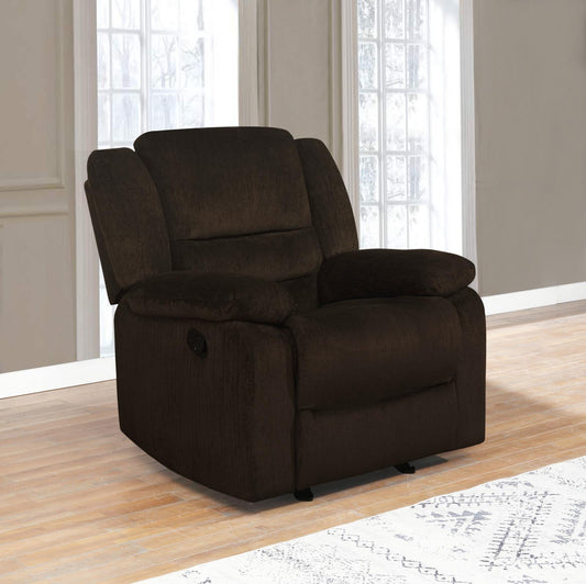Gordon - Gordon Upholstered Glider Recliner Chocolate