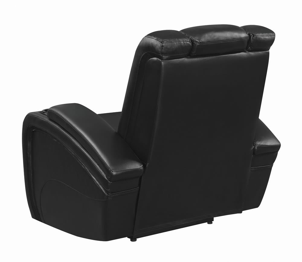 Delange - Delange Power^2 Recliner with Headrest Black
