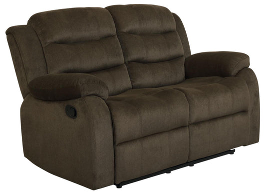 Rodman - Rodman Pillow Top Arm Motion Loveseat Olive Brown