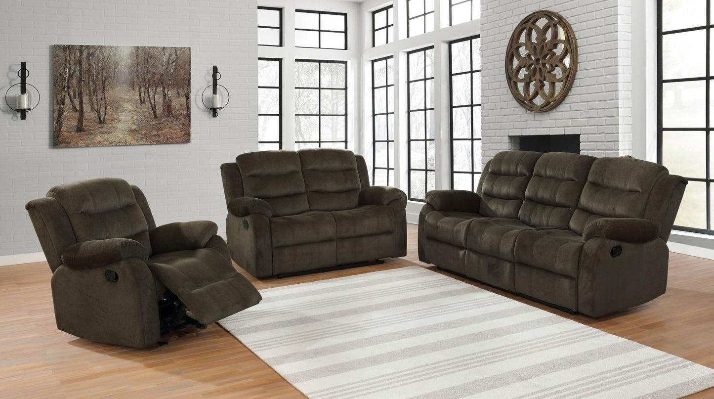 Rodman - Rodman Upholstered Glider Recliner Chocolate