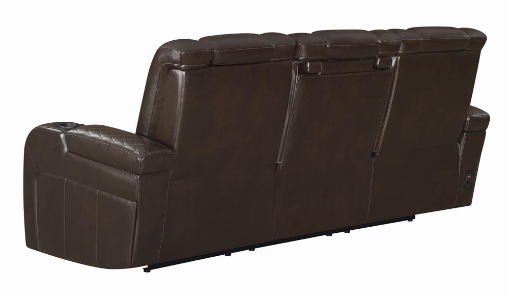 Delangelo - Delangelo Power^2 Sofa with Drop-down Table Brown