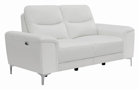 Largo - Largo Upholstered Power Loveseat White