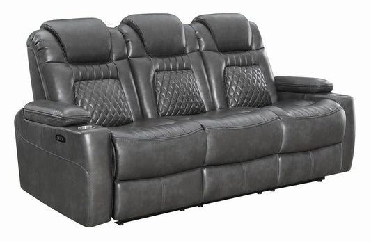 Korbach - Korbach Upholstered Power^2 Sofa Charcoal