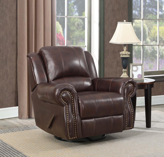 Sir Rawlinson - Sir Rawlinson Swivel Rocker Recliner Dark Brown
