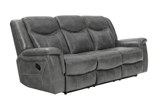 Conrad - Conrad Upholstered Motion Sofa Cool Grey