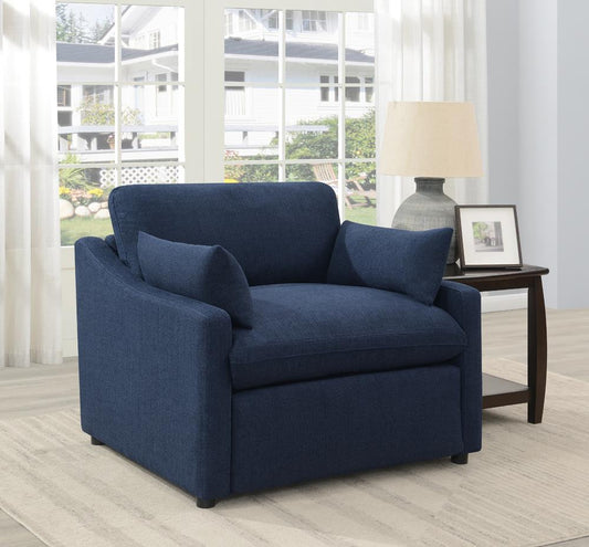 Destino - Destino Cushion Back Power Recliner Midnight Blue