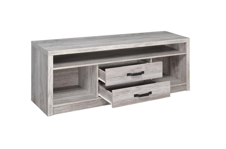 Burke - Burke 2-drawer TV Console Grey Driftwood