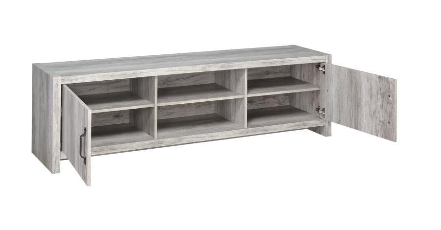 Hays - Hays 2-door TV Console Grey Driftwood
