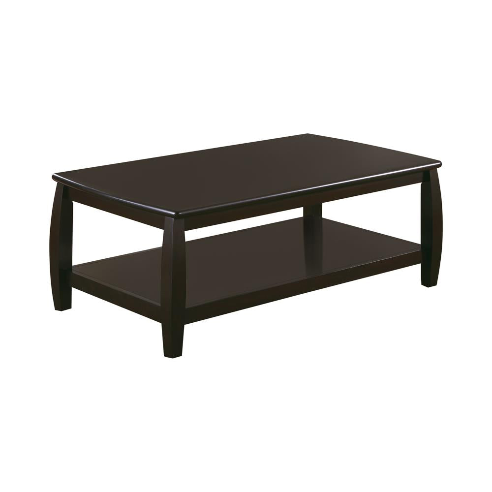 Dixon - Dixon Rectangular Coffee Table with Lower Shelf Espresso