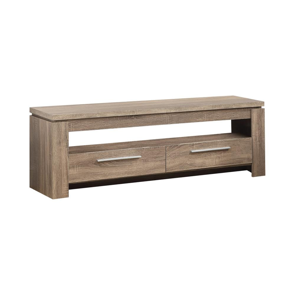 Elkton - Elkton 2-drawer TV Console Weathered Brown