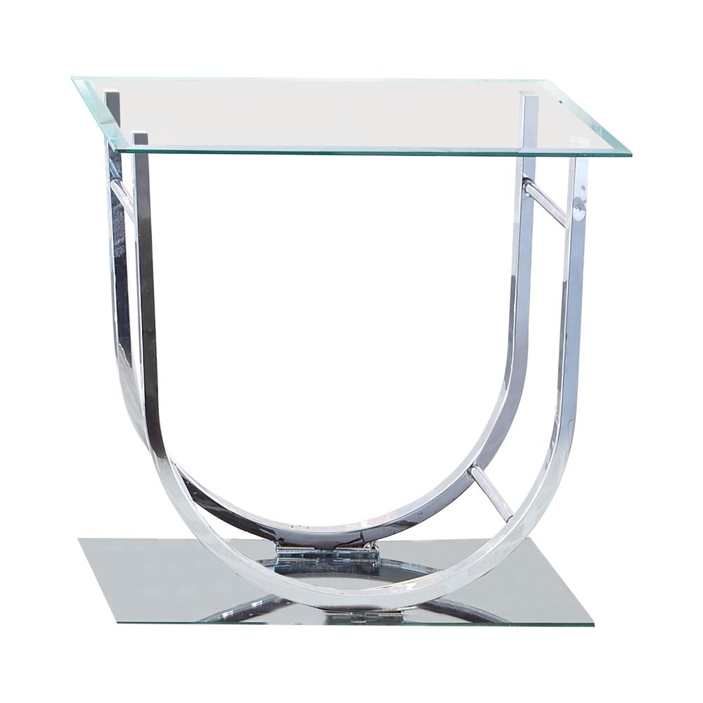 Danville - Danville U-shaped End Table Chrome